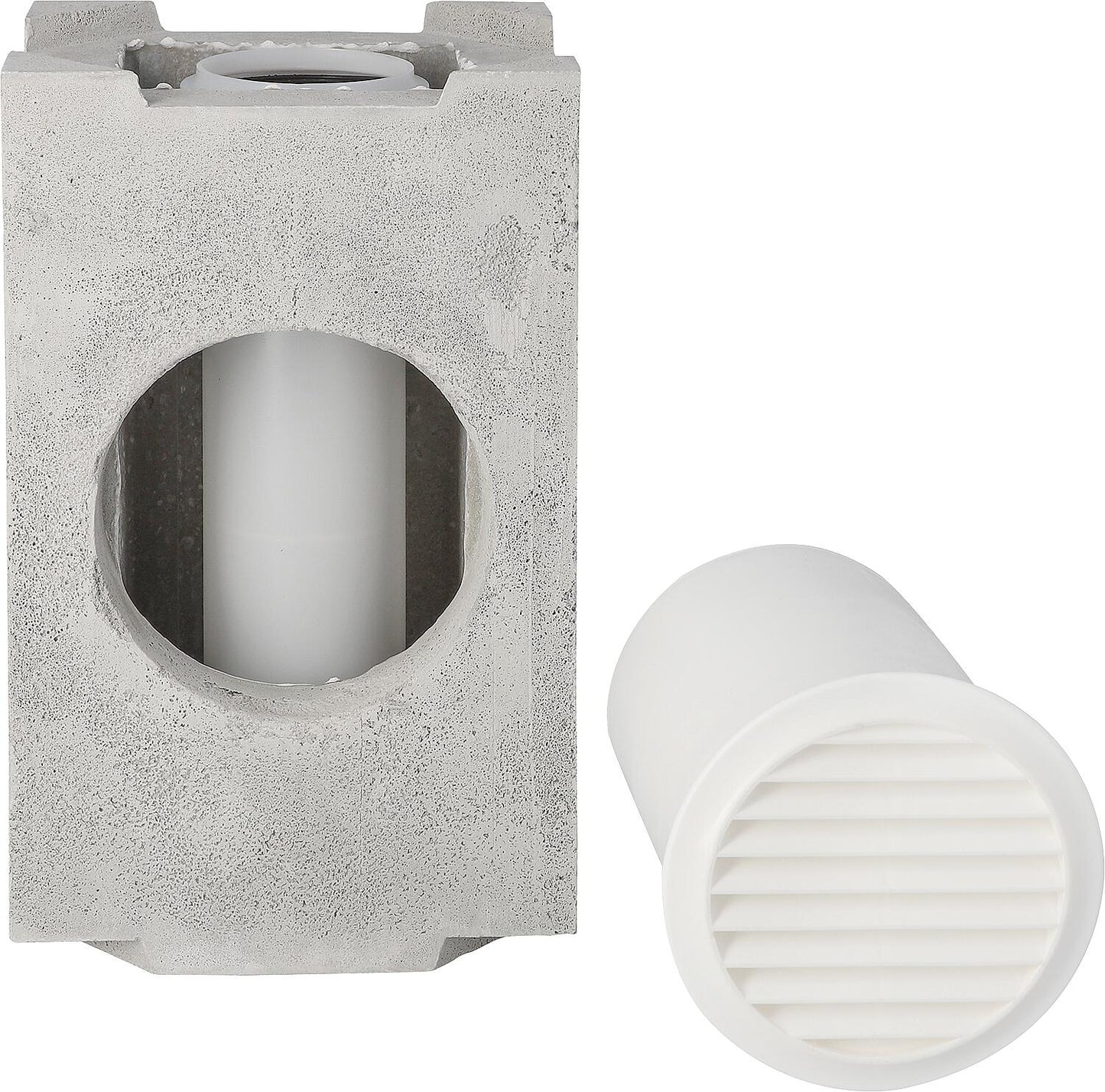 Skobifix nano bypass shaft element with ventilation grille, DN60