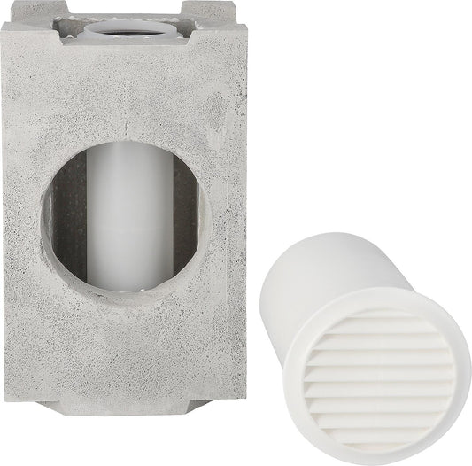 Skobifix nano bypass shaft element with ventilation grille, DN60
