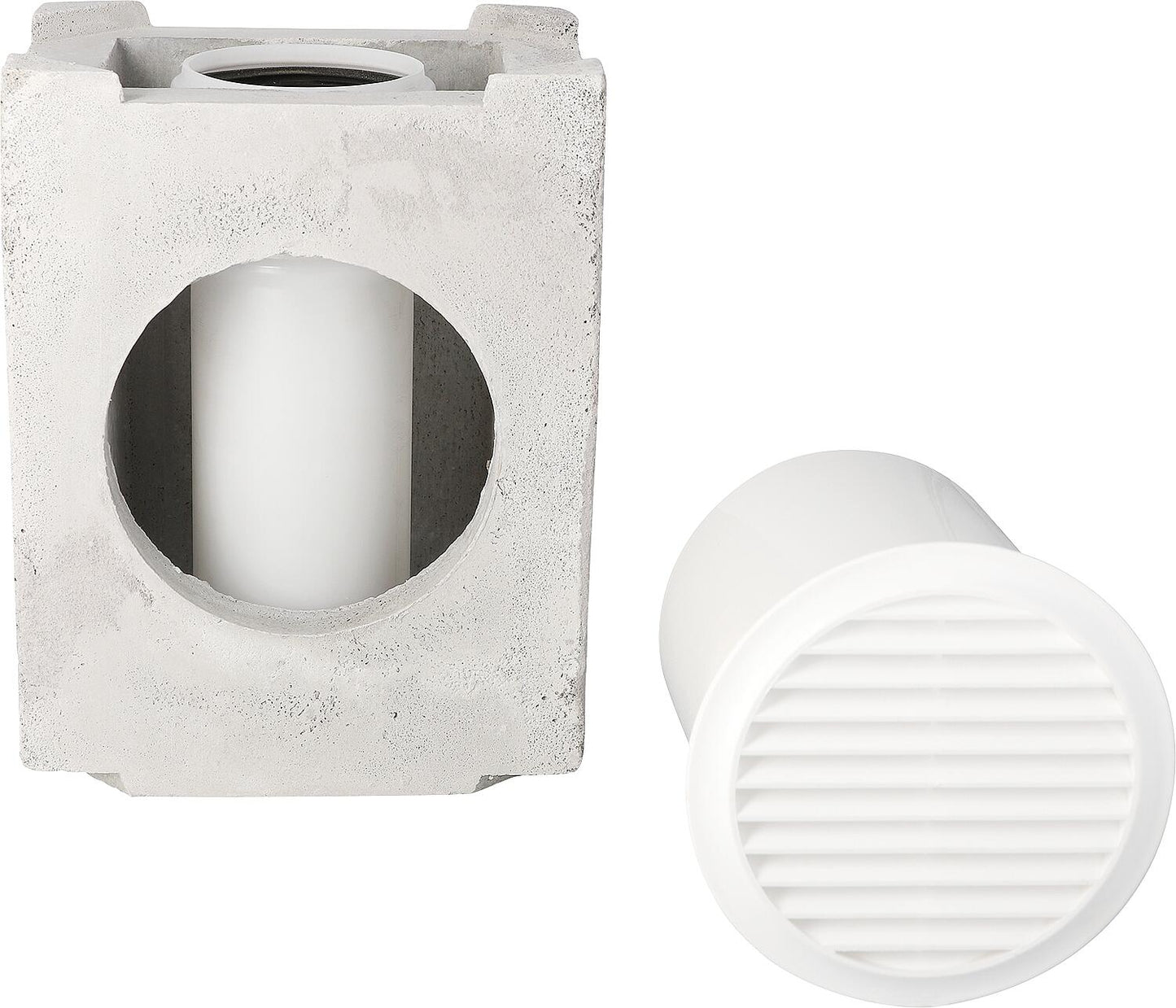 Skobifix nano bypass shaft element with ventilation grille, DN60