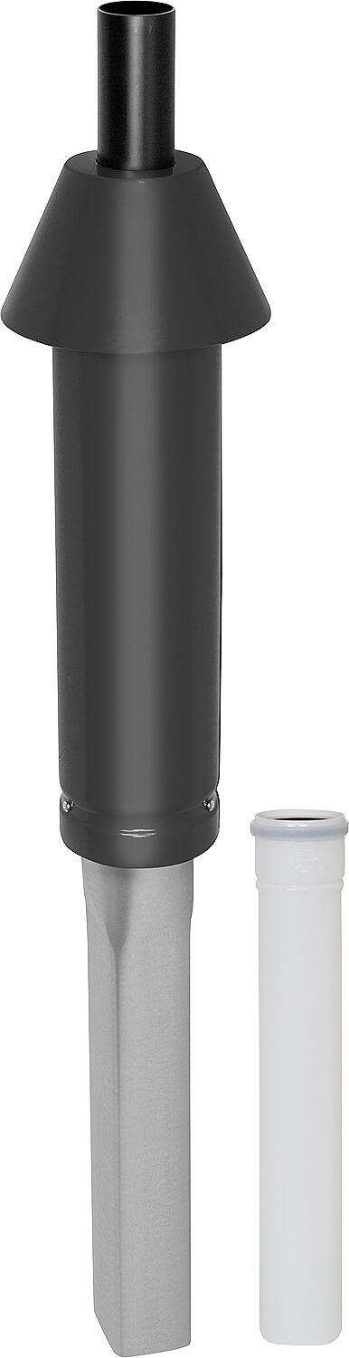 Roof penetration Skobifix XXs, DN 80/125, silver, 1.0m