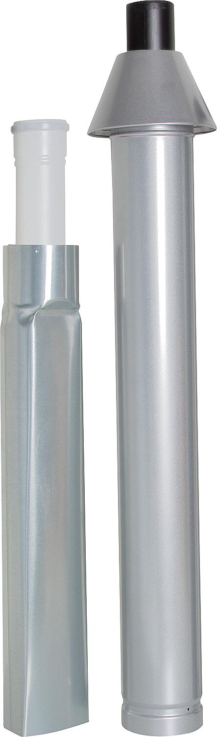 Roof penetration Skobifix XXs, DN 80/125, silver, 1.0m