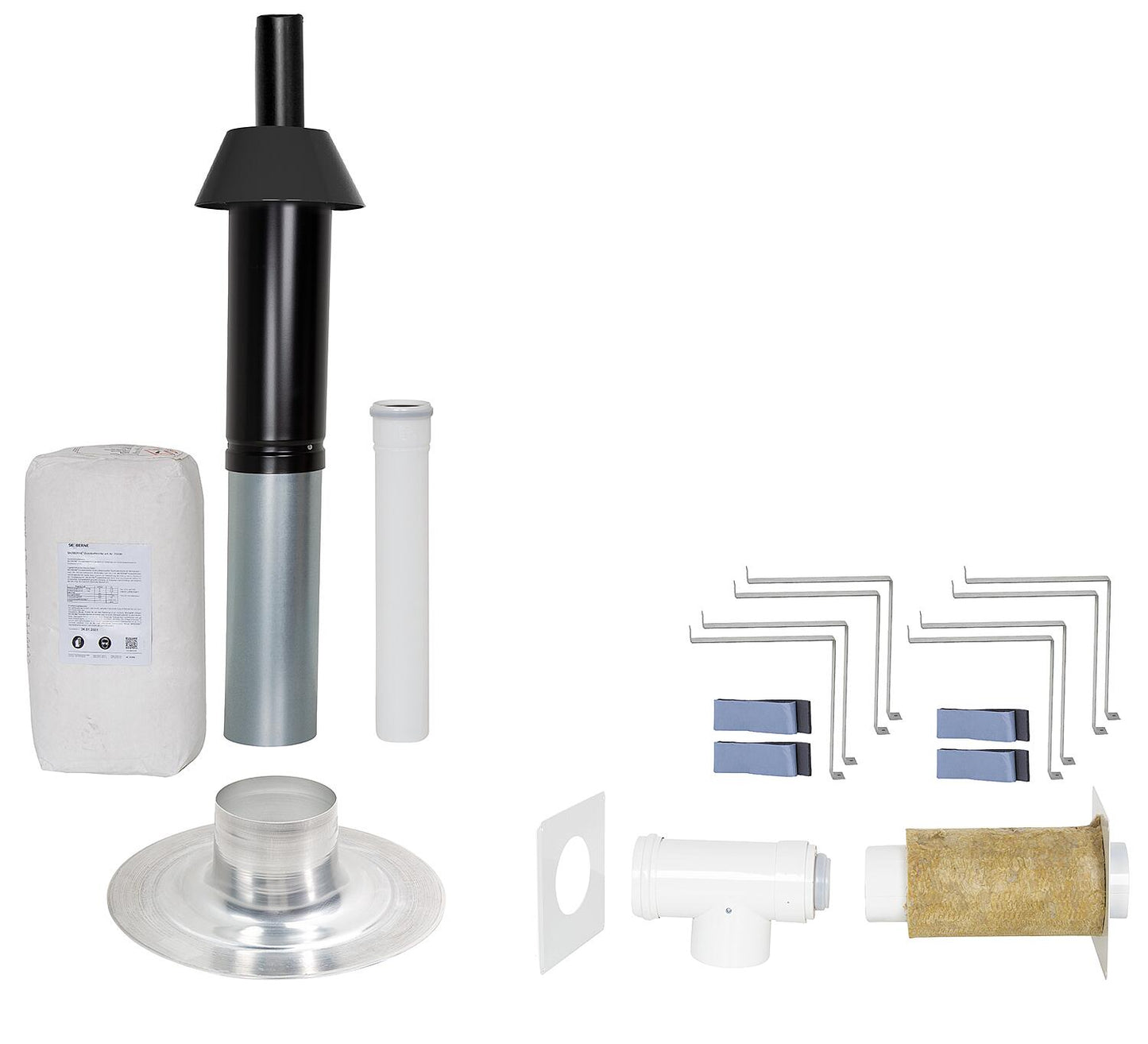 Basic package Porifix, flat roof, DN 60/100, 0.4m