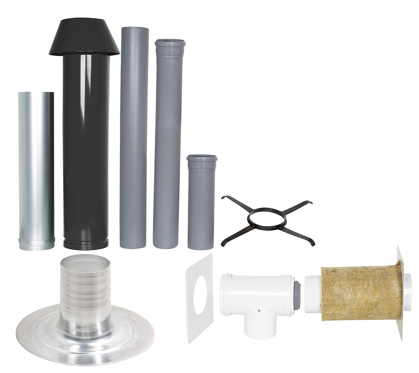 Grundpaket Unifix210, Flachdach, DN 110/150, 1,0m