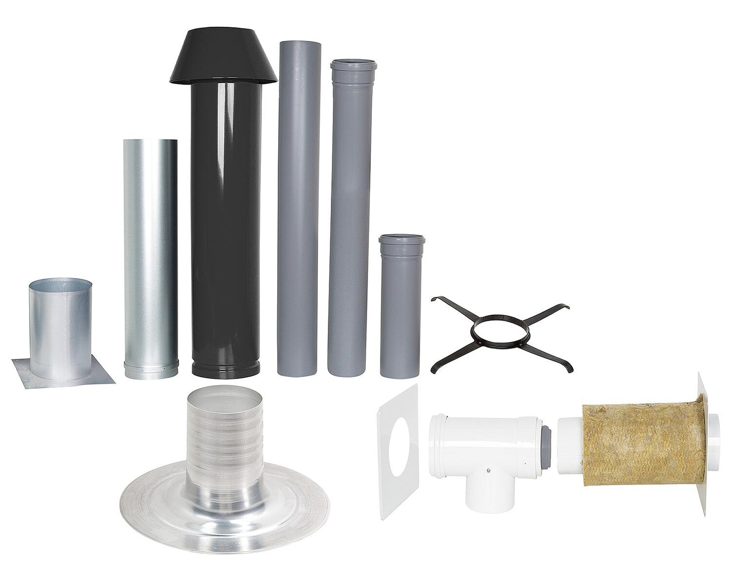 Basic package Unifix210, flat roof, DN 110/150, 1.0m