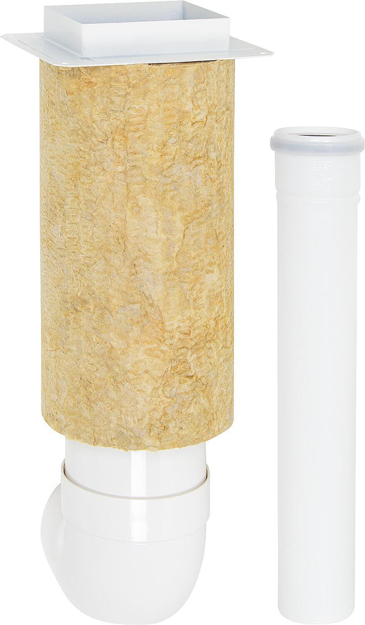 Ceiling connection element Skobifix nano with 87° connection bend, DN 60/100