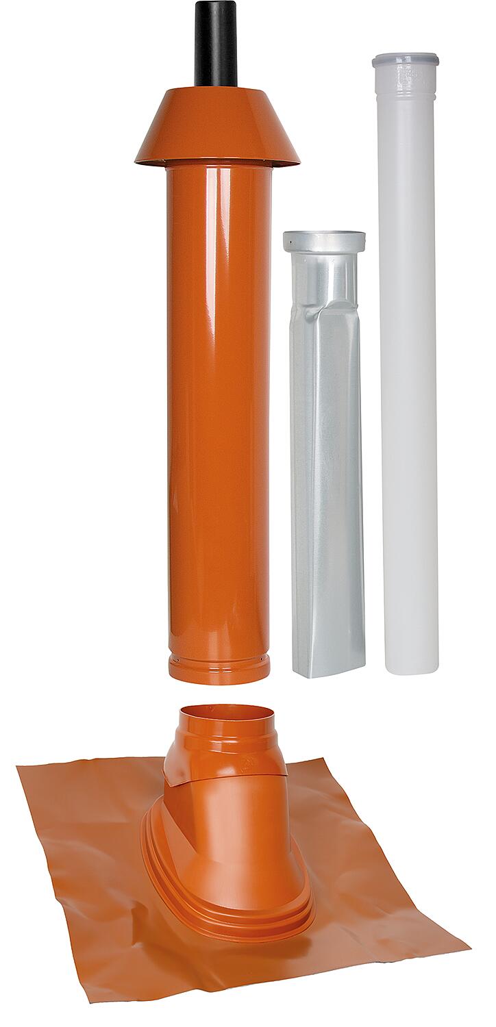 Système d'évacuation Skobifix pour toitures inclinées de 25° à 45°.