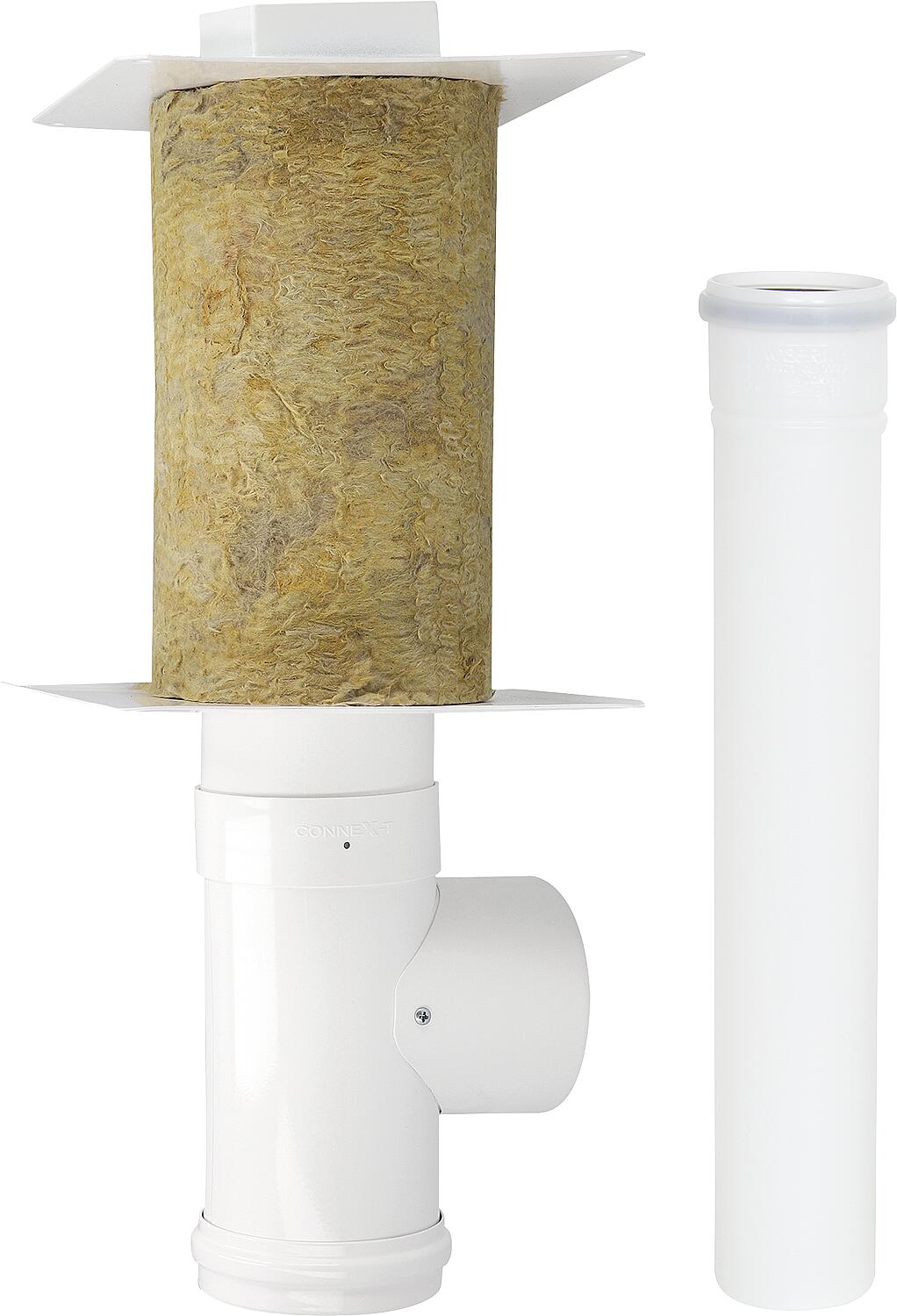 Ceiling connection element Skobifix nano with inspection opening, DN 60/100