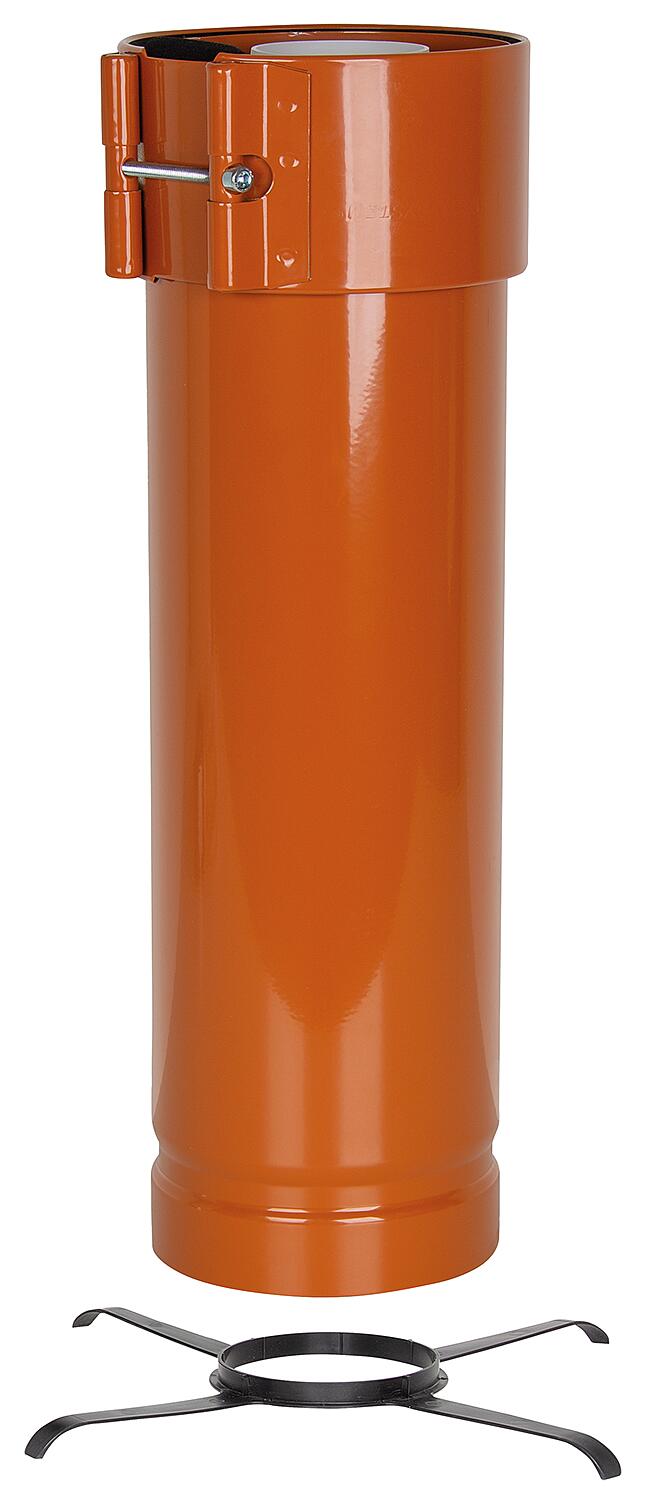 Roof extension, DN 60/125 red, 500mm