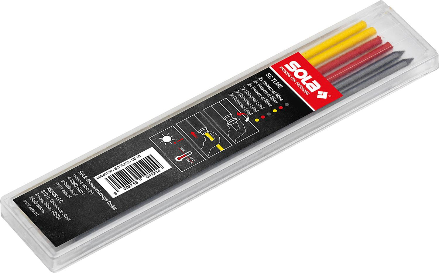 Sola TML2 colored refill set for drill hole markers