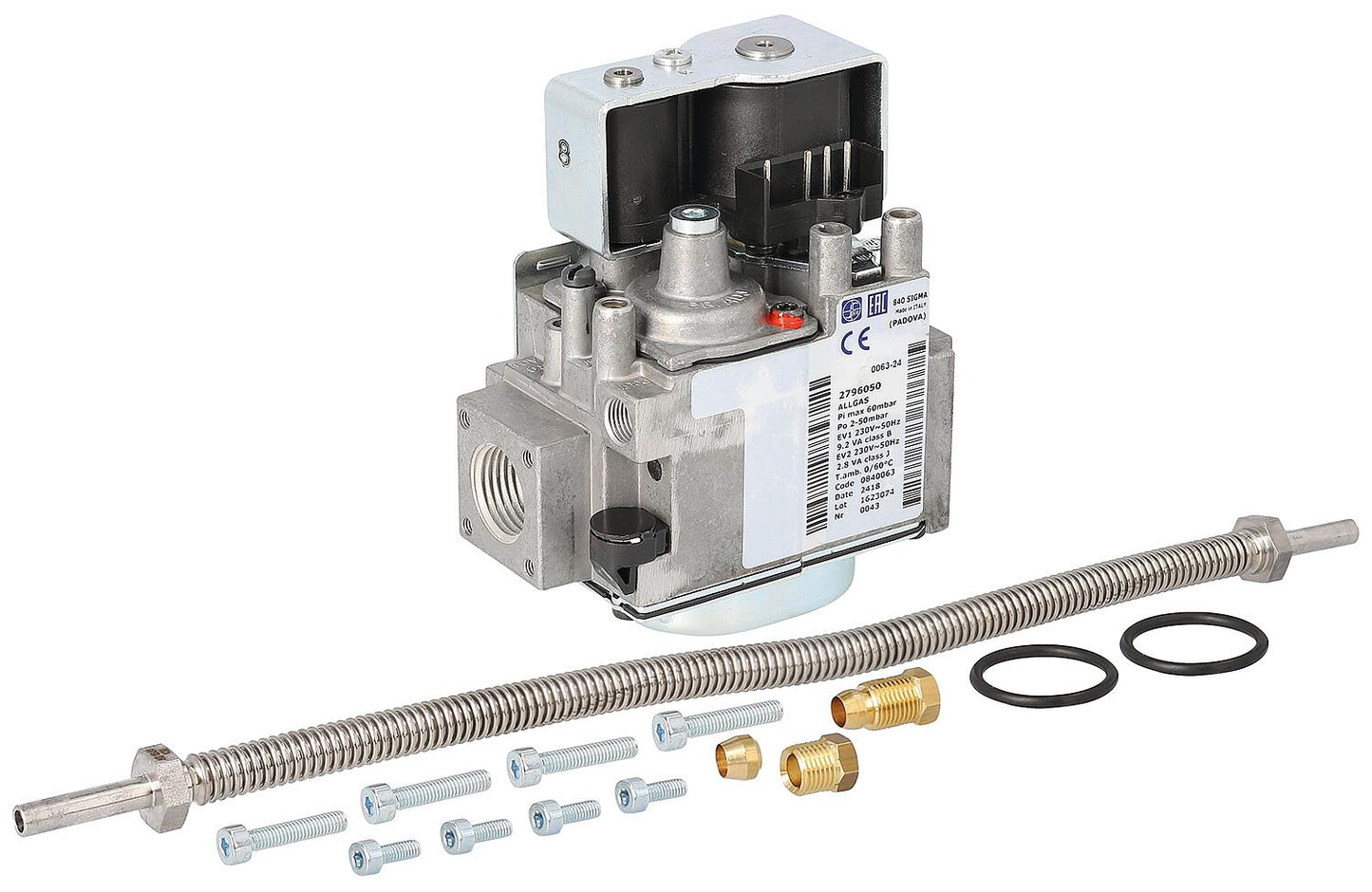 Gas combination valve + ignition gas line Sit 0840.036 suitable for Wolf (87 50 058)