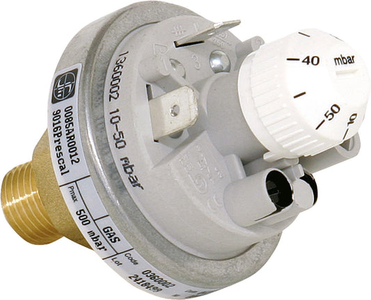 360° gas pressure monitor, adjustable 10-50 mbar, G 1/4" Ref. 0.360.002