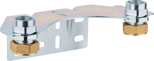 Kit de montage pour le raccordement de compteurs à deux tuyaux, avec raccords à vis