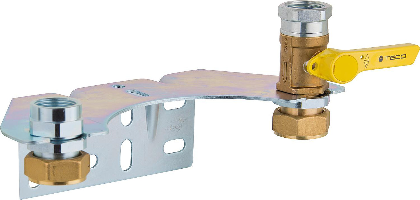 Kit de montage pour compteurs de gaz à deux tubes avec raccord à vis pour compteur de gaz