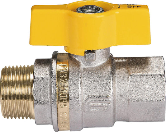 Gas-Kugelhahn ATHENA, AG x IG mit Alu-Flügelgriff