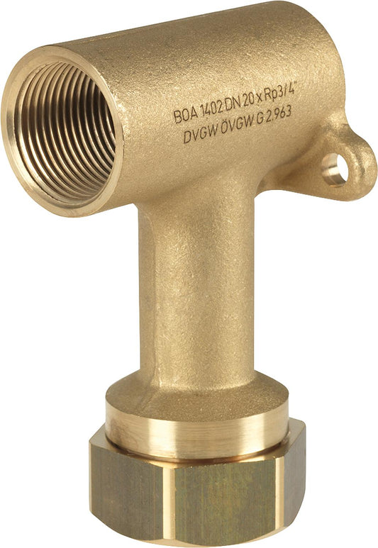 90° wall elbow for corrugated pipe DN 20 (3/4") x DN 20 (3/4") female thread