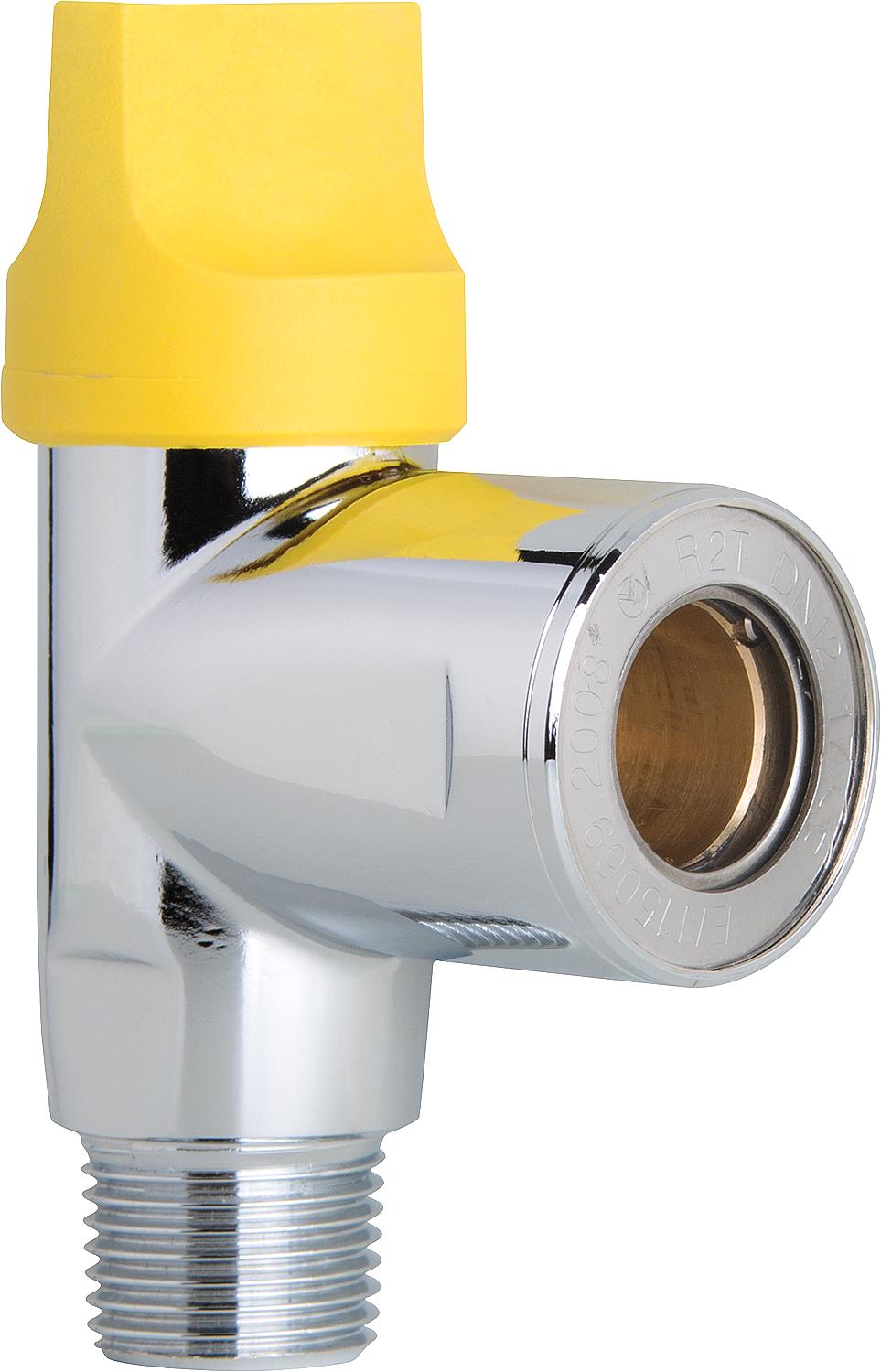 Gas tap TSV 1/2" corner chrome-plated