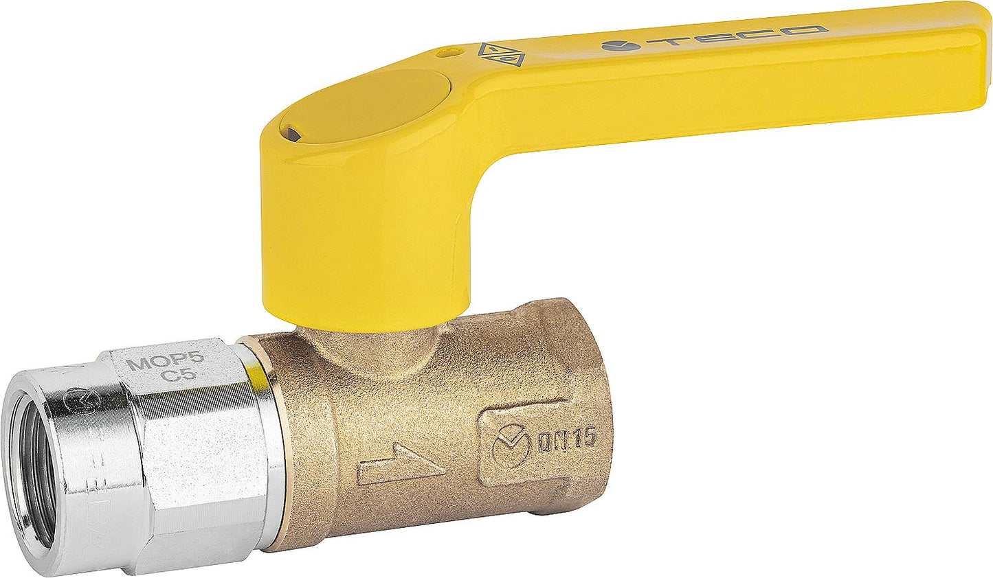 Gas-Kugelhahn mit thermischer Absperreinrichtung