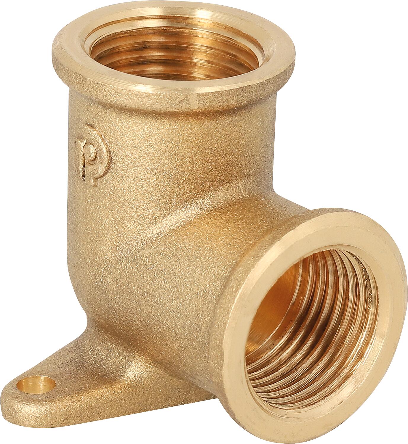 Brass wall bracket on both sides IT 1/2"