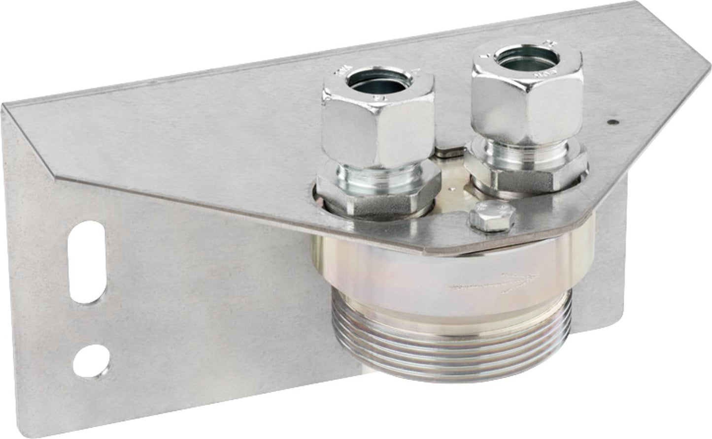 Bracket for 1-port gas meter G2.5-G4-G6 2" x RVS 18, 180° rotatable