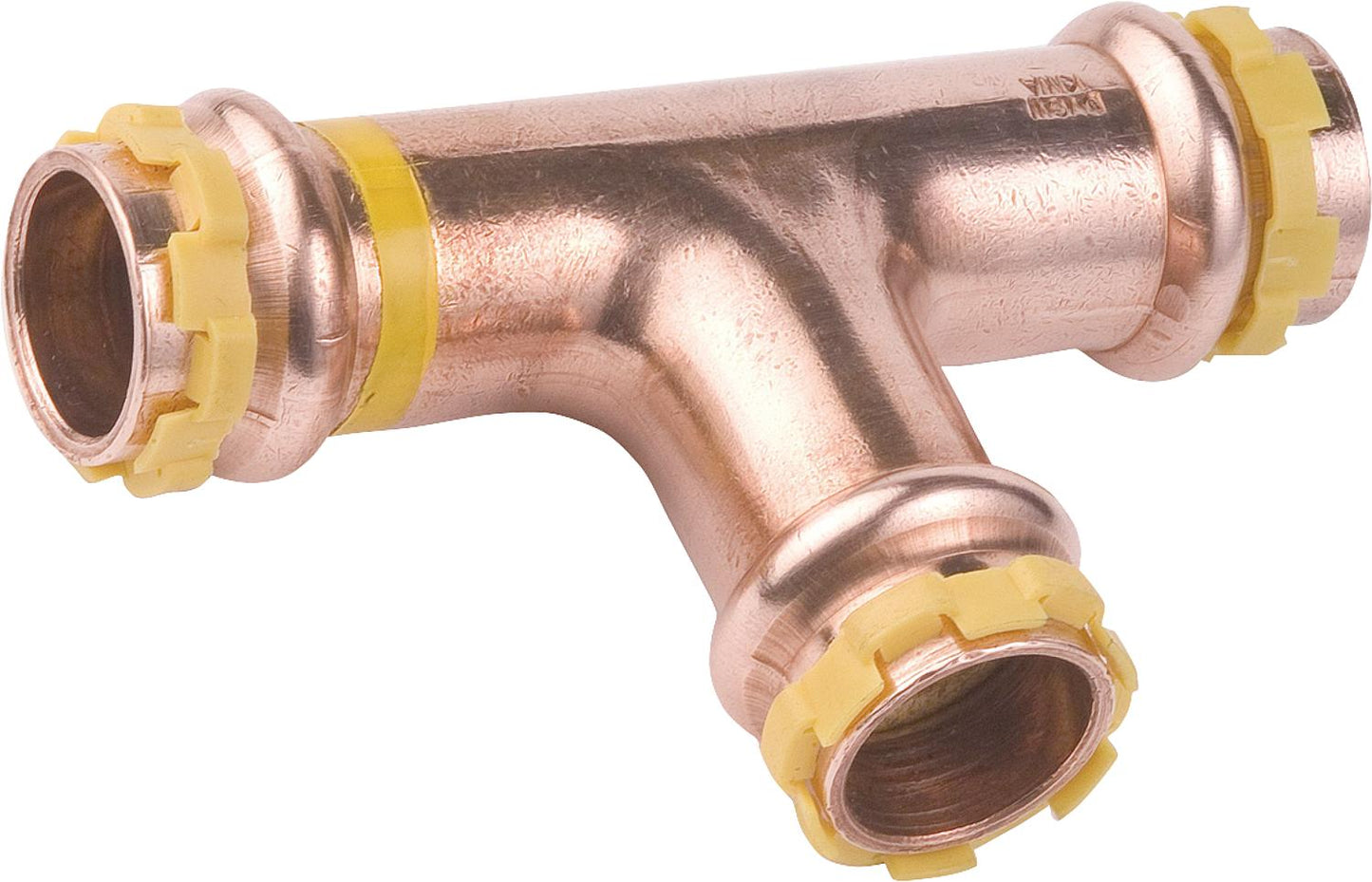 Copper press fitting gas V-profile tee, Ø 15 mm, PG 5130 Gas