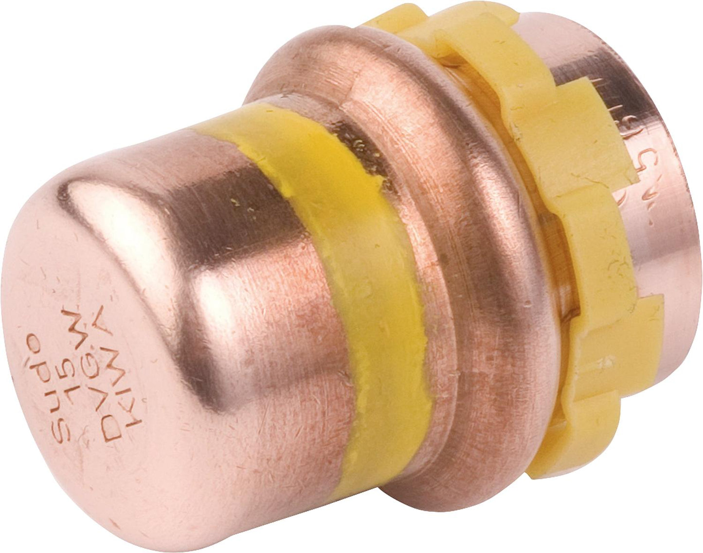 Copper press fitting gas V-contour cap Ø 15 mm, PG 5301 gas