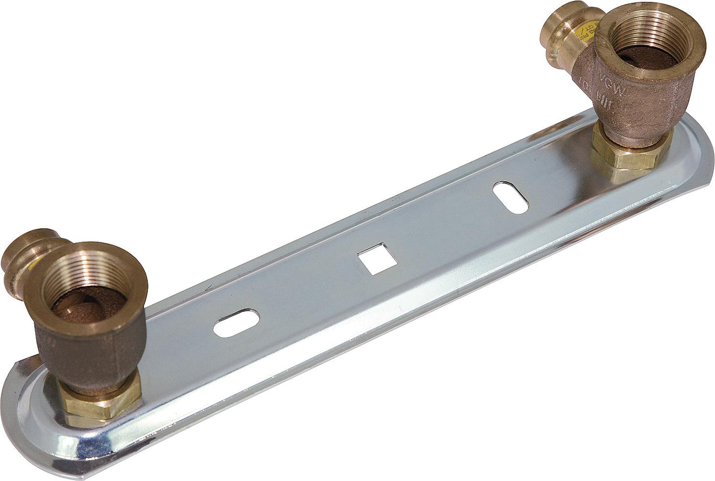 Connection plate AP with press connection Profipress-G 22x1, anti-rotation device for two-port gas meters