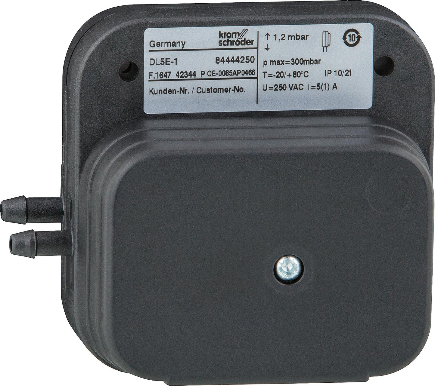 Pressure switch DL 5 E-1, switching range 0.4-5 mbar