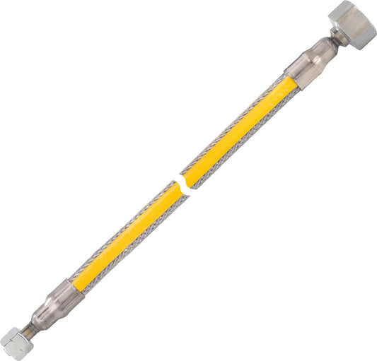 Tuyau ondulé en acier inoxydable type MWS, G1/4"LH-ÜWM x IG Rp1/2", longueur 1000 mm
