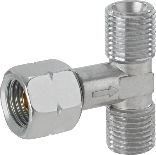 Branche double G1/4 LH-ÜM x (2x) G1/4 LH-KN pour le raccordement à la sortie du contrôleur