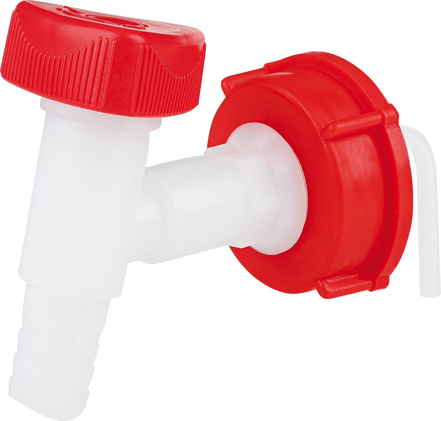 White/red plastic drain tap for 5 and 10 liter canisters