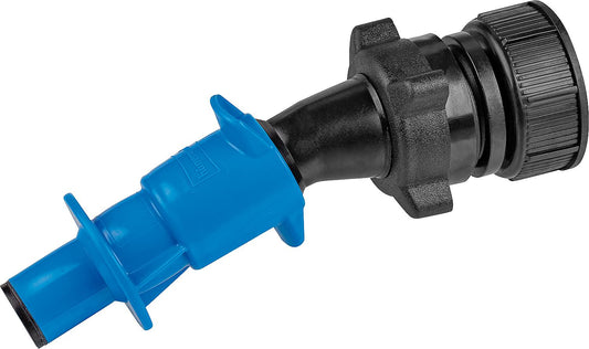 Black and blue filling aid for DIN45 screw fittings, length: 160 mm
