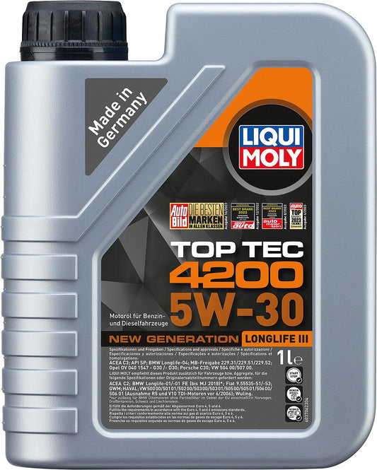 LIQUI MOLY Top Tec 4200 5W-30 engine oil, 1 liter canister