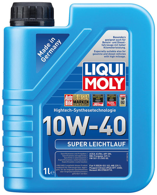 LIQUI MOLY Super Leichtlauf 10W-40 engine oil, 1 liter canister