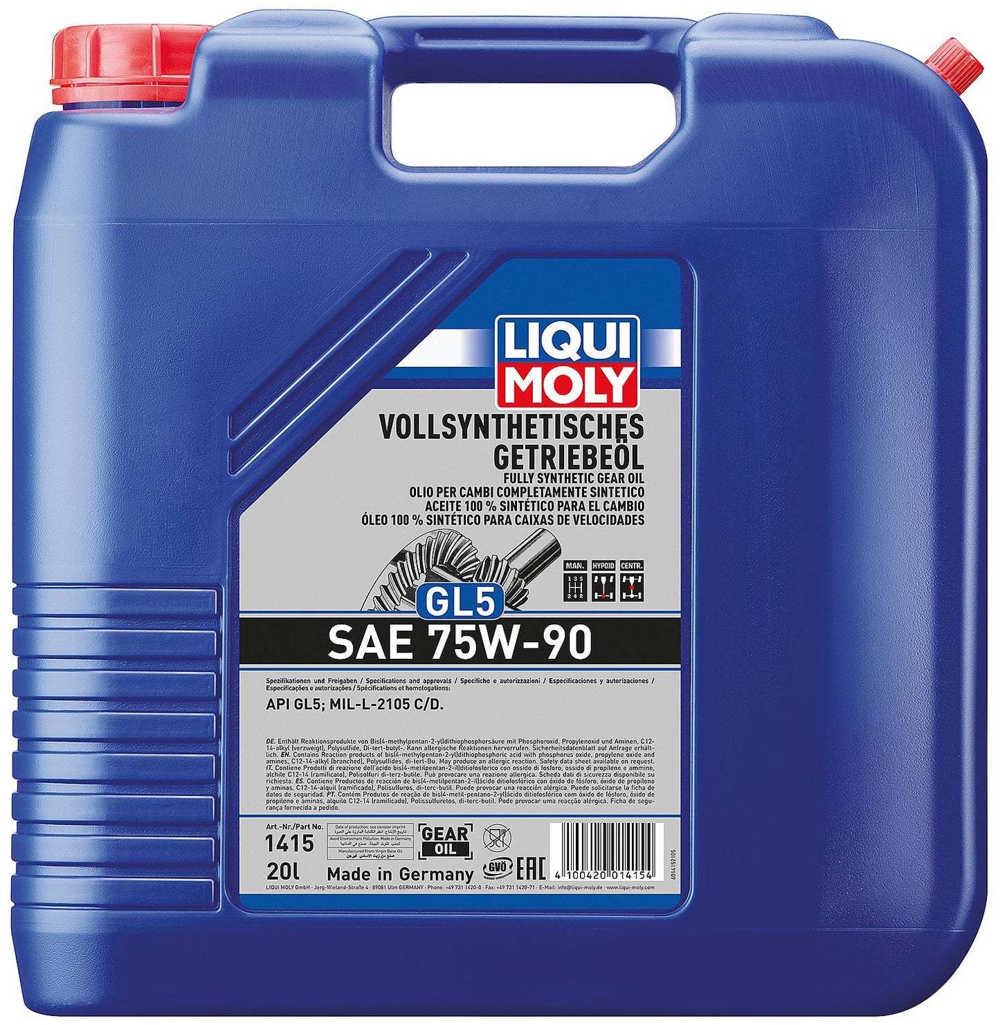 Vollsyntetisches Getriebeöl (GL5) SAE 75W-90