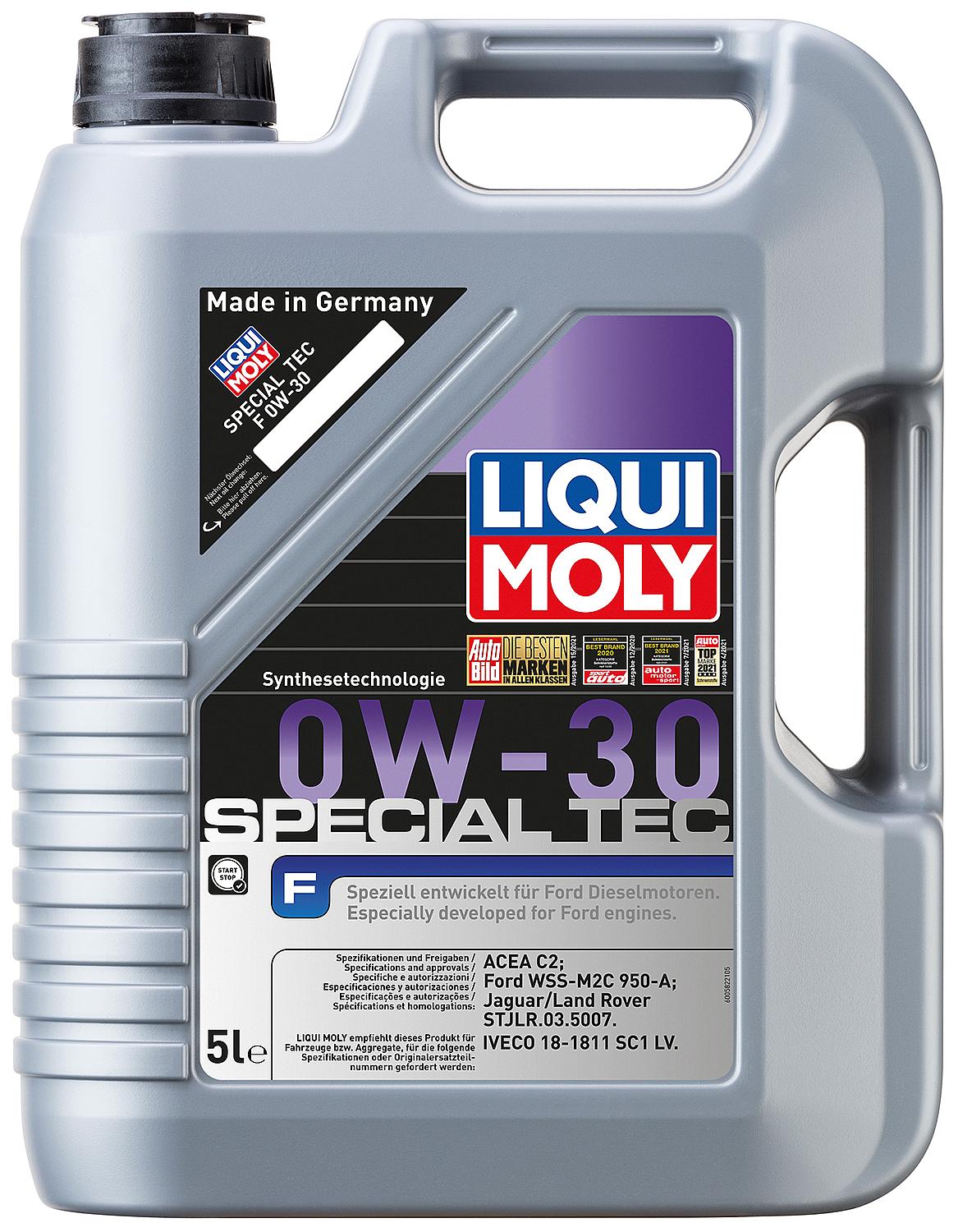 LIQUI MOLY Special Tec F 0W-30 low-friction engine oil, 1 liter canister