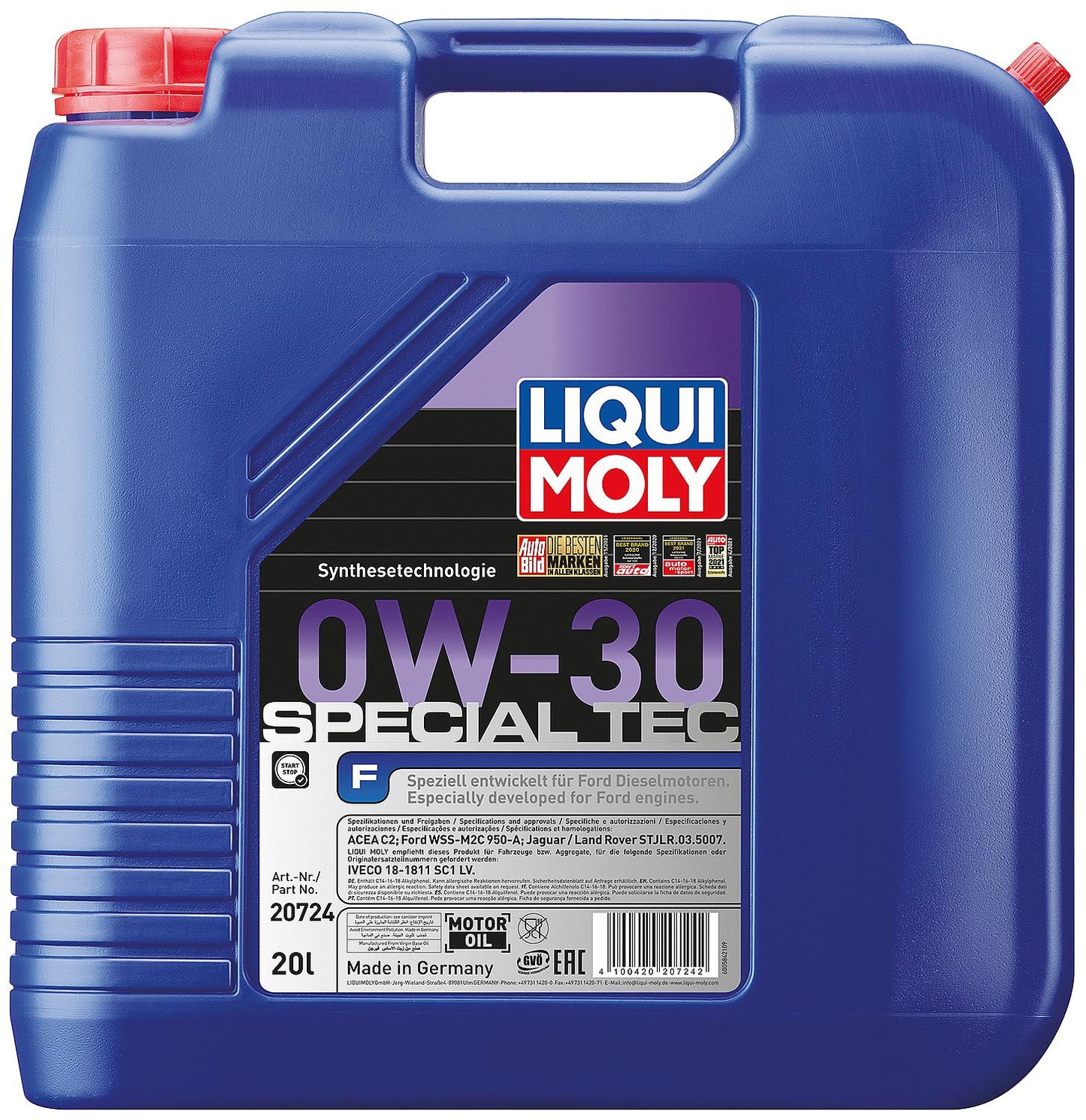 LIQUI MOLY Special Tec F 0W-30 low-friction engine oil, 1 liter canister