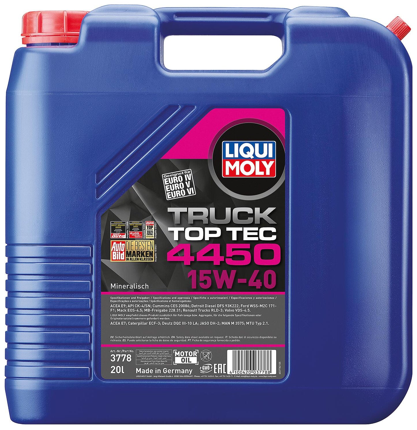 Motor oil LIQUI MOLY Top Tec Truck 4450 15W-40, 20l canister