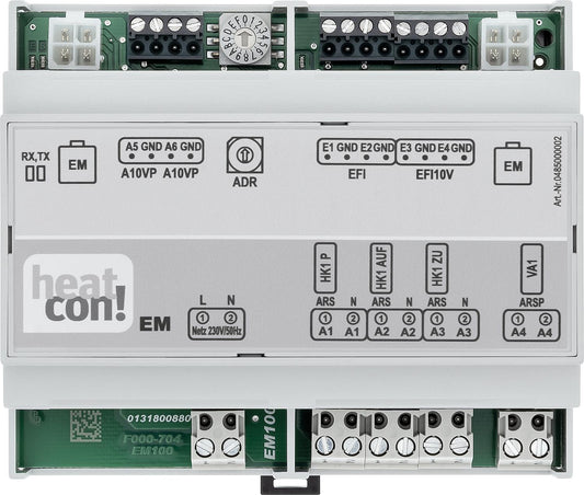 Unité de contrôle de chauffage EBV EM 100, extension pour montage sur rail DIN