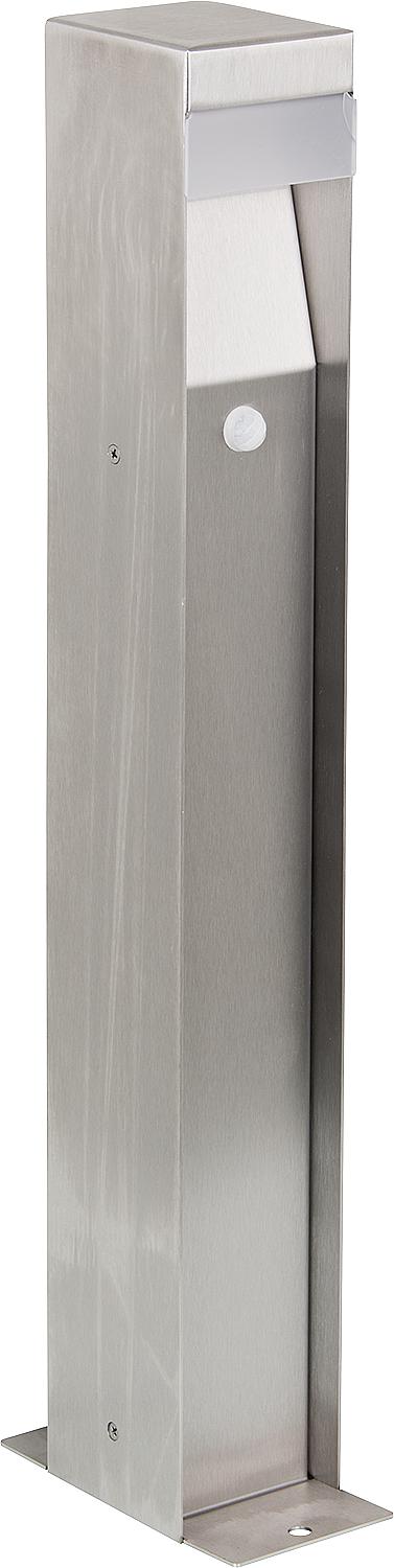 Garden light made of brushed stainless steel, LED 1.8W - 200lm, 400mm high, with motion detector