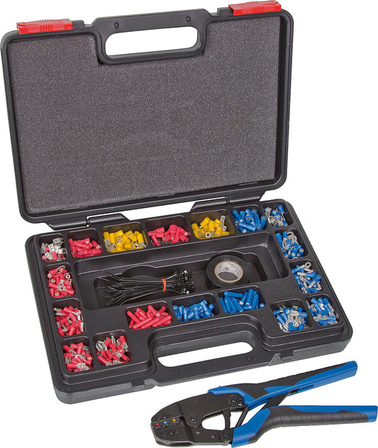Cable lug assortment + crimping tool 552-piece set