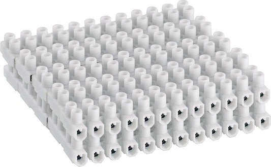 PVC terminal block, 12 pieces, 2.5 mm² (rigid wire), 1 bag of 10 pieces