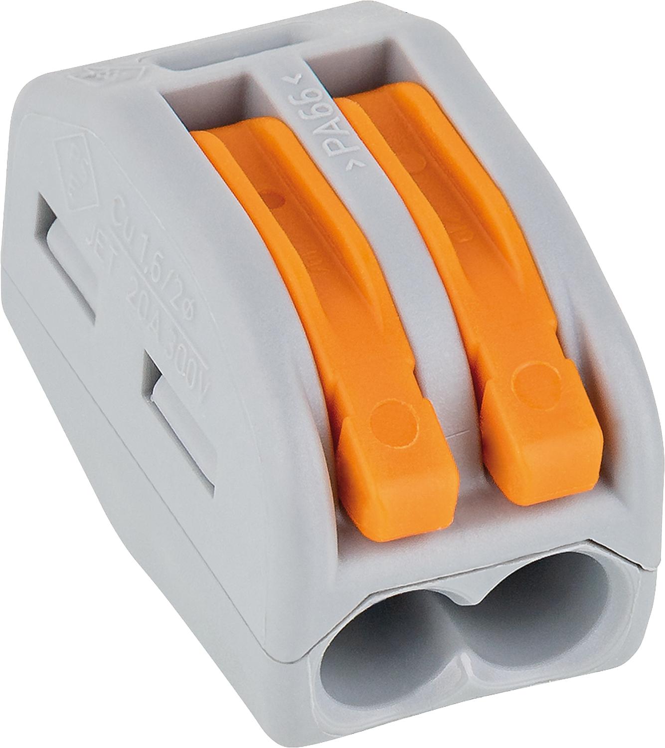 Bornier 222, bornier à 5 conducteurs, gris, conditionnement : 40