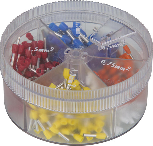 Dispenser box of insulated wire ferrules, 400 pieces