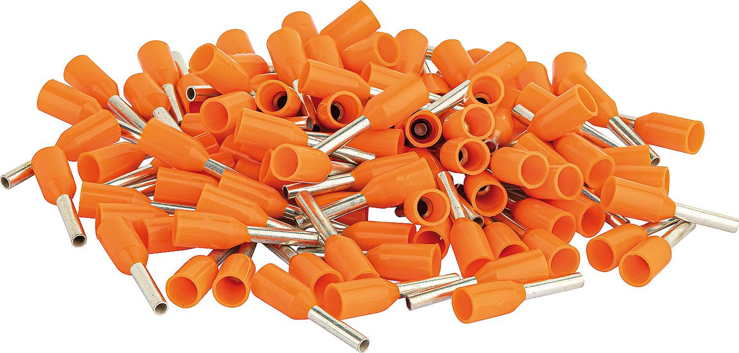 Insulated wire end ferrule, 0.5x12, orange bag of 100 pieces