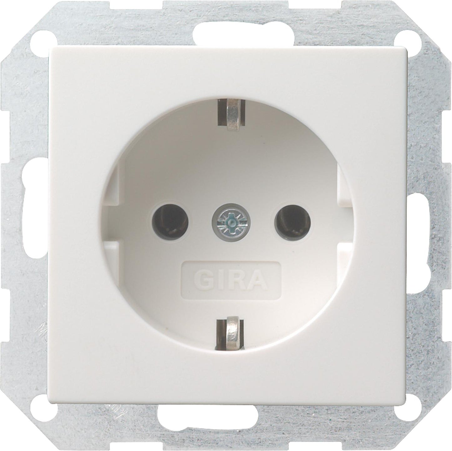 GIRA System 55 Schuko socket, pure white-glossy, 1 piece-glossy