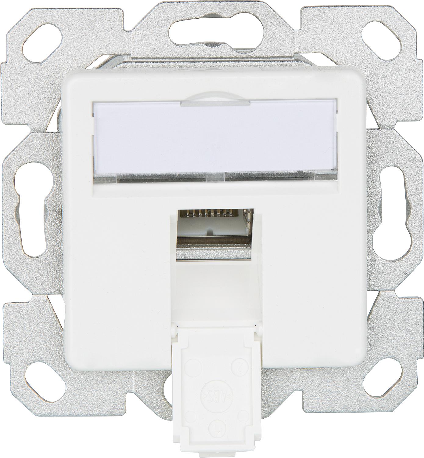 Junction box AMJ45 8 K Up/50 Cat.6A(IEC) alpine white 1 piece