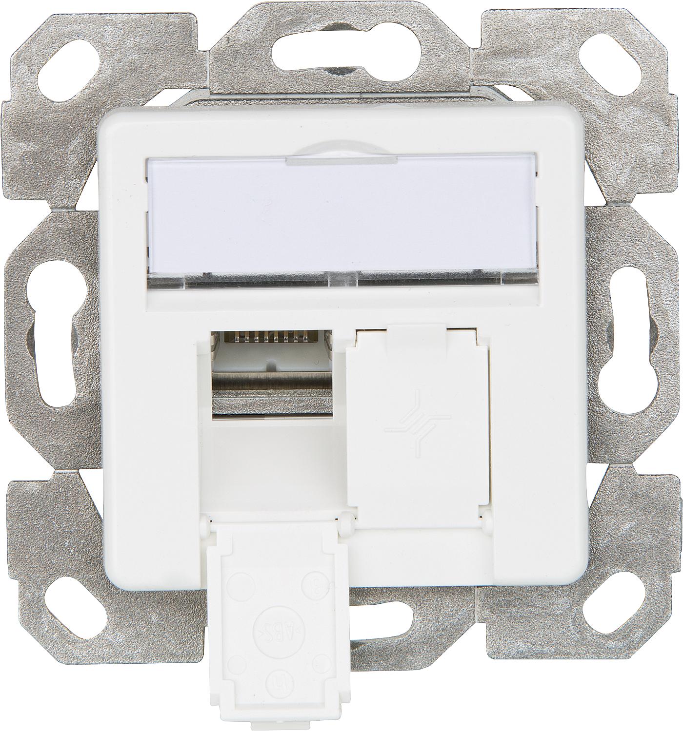 Junction box AMJ45 8 K Up/50 Cat.6A(IEC) alpine white 1 piece