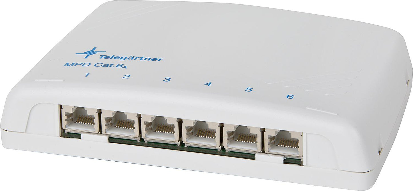 Mini distribution box MPD12-HS K Cat.6A(IEC), light grey