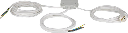 Kitchen connection box 2m grey with screw-on eyelets, connection rating up to 10kW