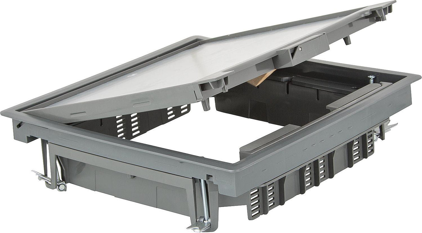 Hinged lid, square, grey, 267x267mm